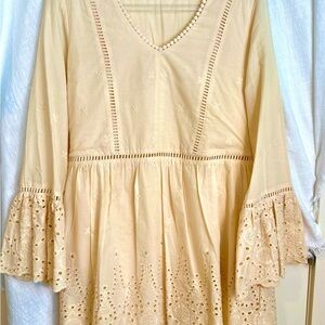 Scully Beige Embroidered Dress